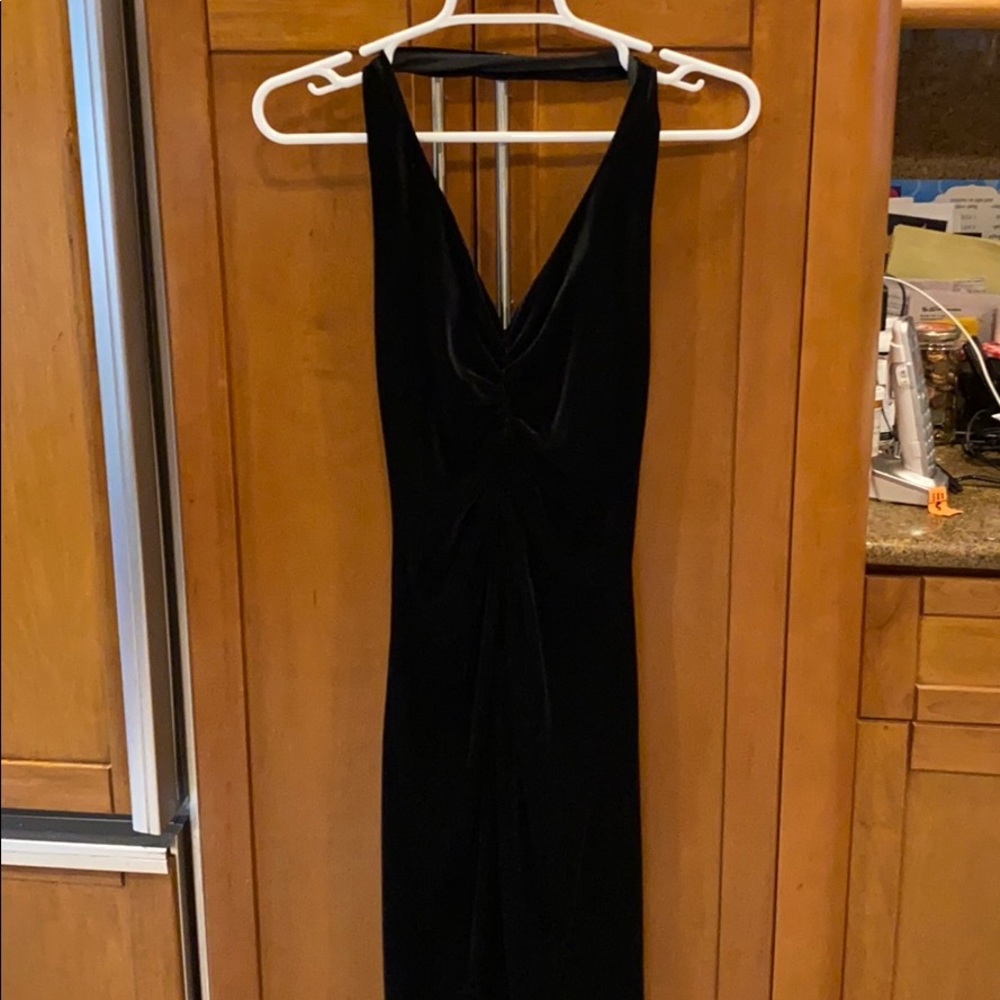 Black velvet dress